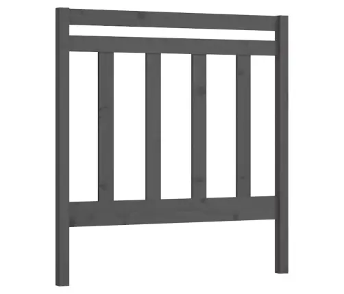 Lovos Galvūgalis, Pilkas, 96X4X100cm Pušies Medienos Masyvas