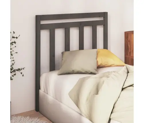 Gultas Galvgalis, Pelēks, 106X4X100 Cm, Priedes Masīvkoks Vidaxl