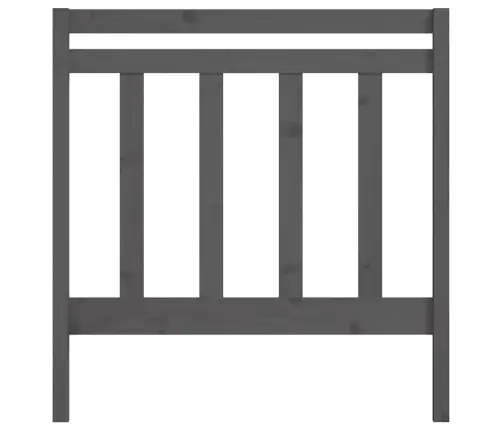 Gultas Galvgalis, Pelēks, 106X4X100 Cm, Priedes Masīvkoks Vidaxl