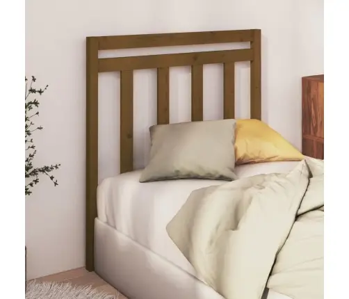 Gultas Galvgalis, Medus Brūns, 106X4X100 Cm, Priedes Masīvkoks Vidaxl