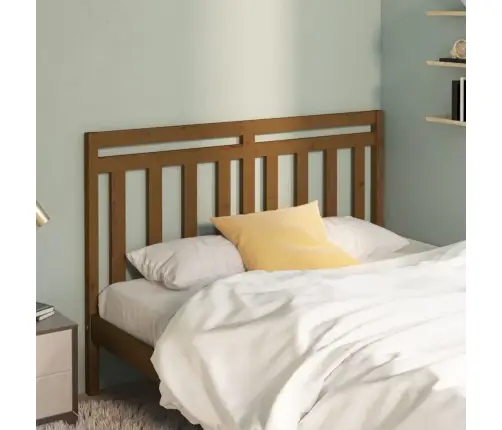 Gultas Galvgalis, Medus Brūns, 126X4X100 Cm, Priedes Masīvkoks Vidaxl