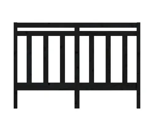 Gultas Galvgalis, Melns, 146X4X100 Cm, Priedes Masīvkoks Vidaxl