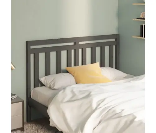 Gultas Galvgalis, Pelēks, 166X4X100 Cm, Priedes Masīvkoks Vidaxl