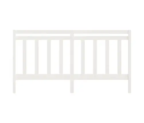 Lovos Galvūgalis, Baltas, 206X4X100cm Pušies Medienos Masyvas