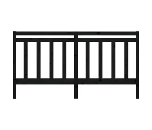 Gultas Galvgalis, Melns, 206X4X100 Cm, Priedes Masīvkoks Vidaxl