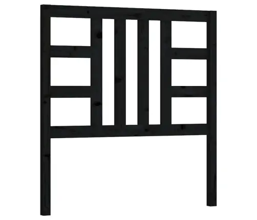 Gultas Galvgalis, Melns, 81X4X100 Cm, Priedes Masīvkoks Vidaxl