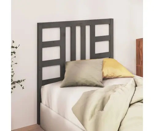 Gultas Galvgalis, Pelēks, 106X4X100 Cm, Priedes Masīvkoks Vidaxl