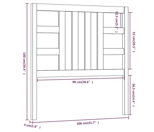 Voodipeats, Must, 106 X 4 X 100 cm Männipuit