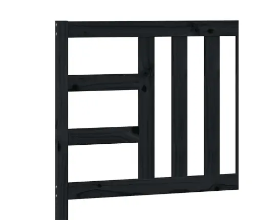 Gultas Galvgalis, Melns, 106X4X100 Cm, Priedes Masīvkoks Vidaxl