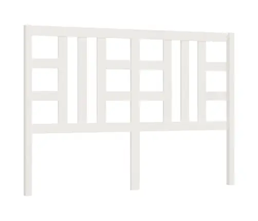 Lovos Galvūgalis, Baltas, 126X4X100cm Pušies Medienos Masyvas