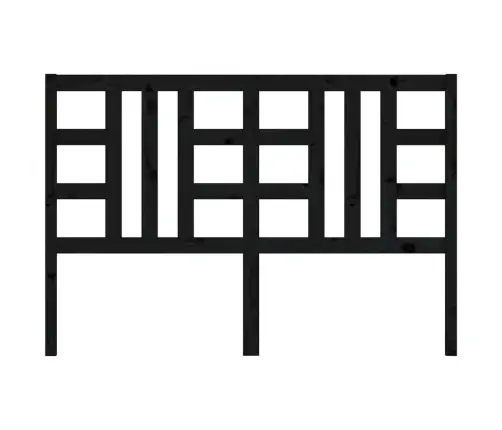 Lovos Galvūgalis, Juodas, 126X4X100cm Pušies Medienos Masyvas Lovos Galvūgalis, Juodas, 126X4X100cm Pušies Medienos Masyvas