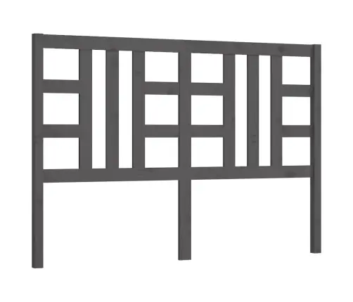 Gultas Galvgalis, Pelēks, 146X4X100 Cm, Priedes Masīvkoks Vidaxl