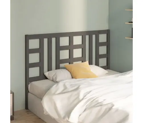 Gultas Galvgalis, Pelēks, 146X4X100 Cm, Priedes Masīvkoks Vidaxl