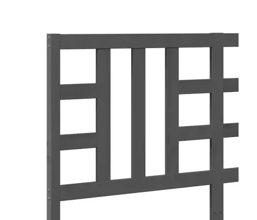 Lovos Galvūgalis, Pilkas, 146X4X100cm Pušies Medienos Masyvas