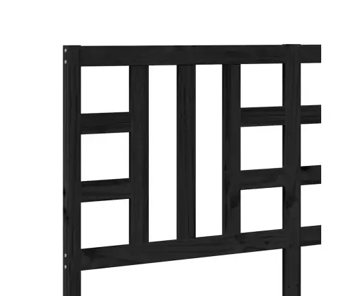 Gultas Galvgalis, Melns, 146X4X100 Cm, Priedes Masīvkoks Vidaxl