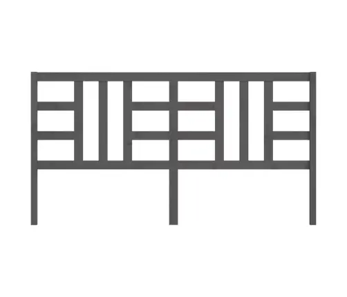 Gultas Galvgalis, Pelēks, 186X4X100 Cm, Priedes Masīvkoks Vidaxl