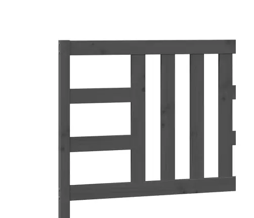 Gultas Galvgalis, Pelēks, 206X4X100 Cm, Priedes Masīvkoks Vidaxl