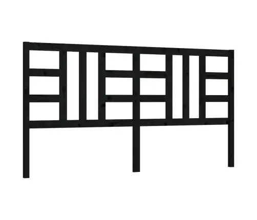 Gultas Galvgalis, Melns, 206X4X100 Cm, Priedes Masīvkoks Vidaxl