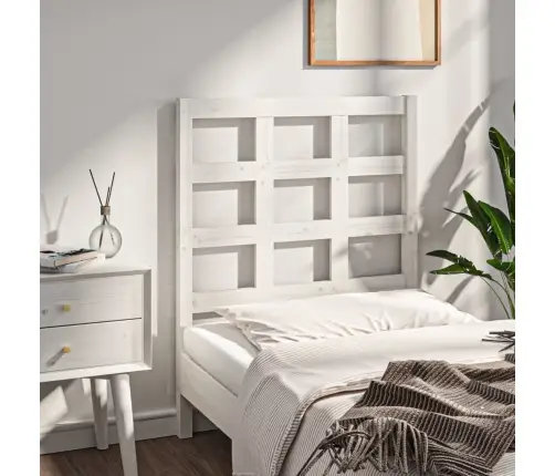 Gultas Galvgalis, Balts, 80,5X4X100 Cm, Priedes Masīvkoks Vidaxl