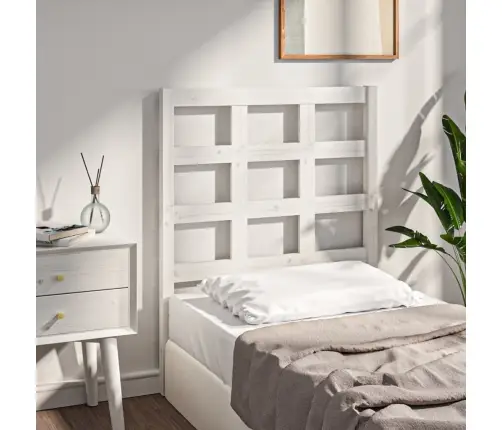 Gultas Galvgalis, Balts, 80,5X4X100 Cm, Priedes Masīvkoks Vidaxl