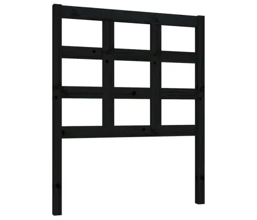 Gultas Galvgalis, Melns, 80,5X4X100 Cm, Priedes Masīvkoks Vidaxl