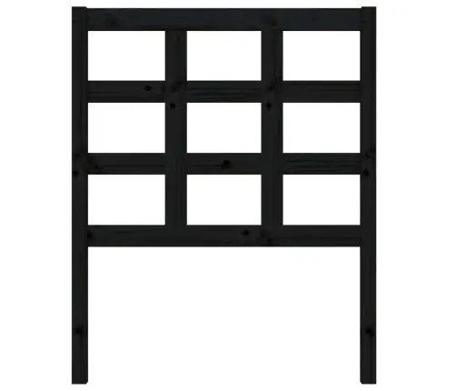 Gultas Galvgalis, Melns, 80,5X4X100 Cm, Priedes Masīvkoks Vidaxl