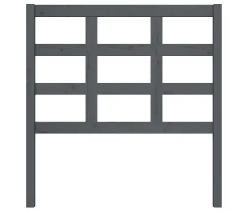 Gultas Galvgalis, Pelēks, 95,5X4X100 Cm, Priedes Masīvkoks Vidaxl