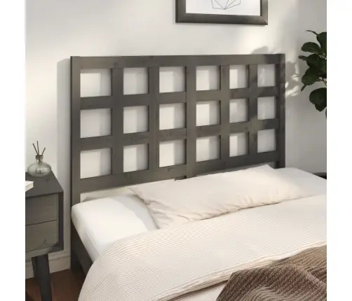 Lovos Galvūgalis, Pilkas, 125,5X4X100cm Pušies Masyvas