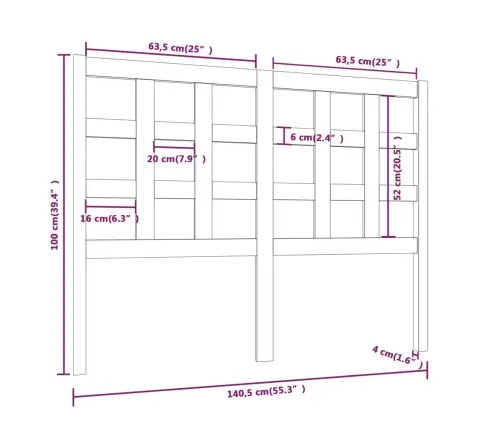 Lovos Galvūgalis, Baltas, 140,5X4X100cm Pušies Masyvas