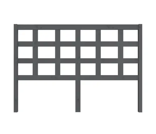 Gultas Galvgalis, Pelēks, 145,5X4X100 Cm, Priedes Masīvkoks Vidaxl