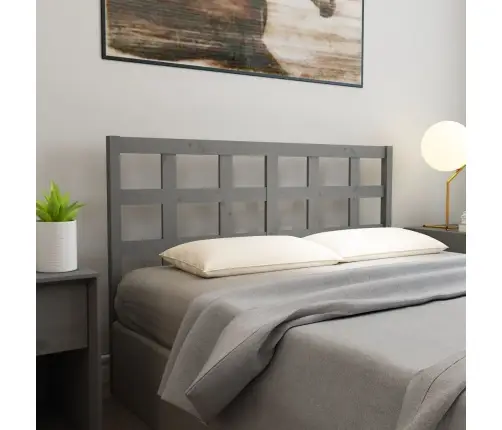 Gultas Galvgalis, Pelēks, 145,5X4X100 Cm, Priedes Masīvkoks Vidaxl