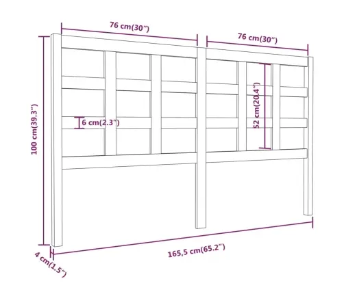 Voodipeats, Must, 165,5 X 4 X 100 cm Männipuit