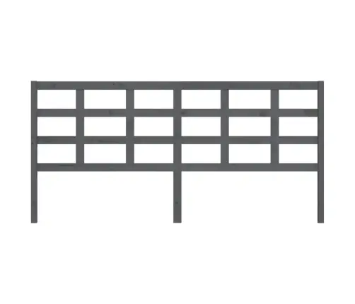 Gultas Galvgalis, Pelēks, 205,5X4X100 Cm, Priedes Masīvkoks Vidaxl