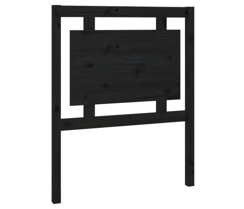 Gultas Galvgalis, Melns, 80,5X4X100 Cm, Priedes Masīvkoks Vidaxl