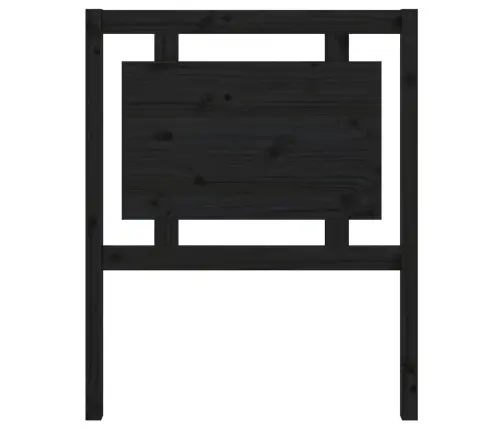 Gultas Galvgalis, Melns, 80,5X4X100 Cm, Priedes Masīvkoks Vidaxl