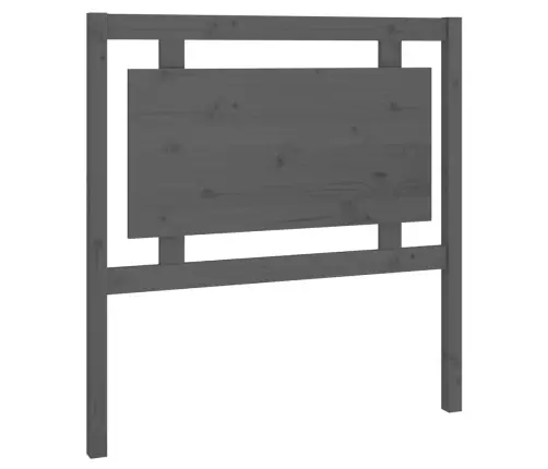 Lovos Galvūgalis, Pilkas, 95,5X4X100cm Pušies Medienos Masyvas