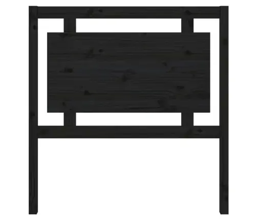 Lovos Galvūgalis, Juodas, 95,5X4X100cm Pušies Medienos Masyvas