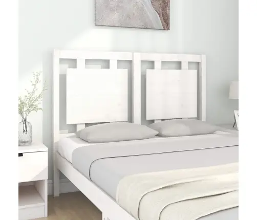 Gultas Galvgalis, Balts, 125,5X4X100 Cm, Priedes Masīvkoks Vidaxl