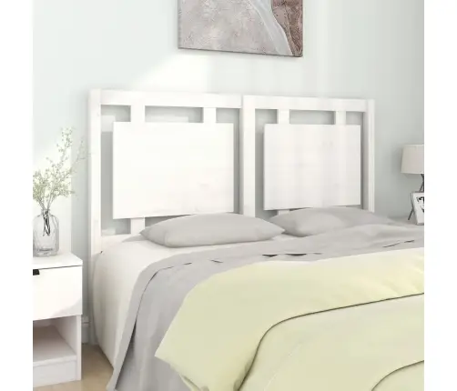 Voodipeats, Valge, 140,5X4X100 cm Männipuit