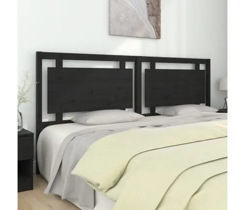 Lovos Galvūgalis, Juodas, 205,5X4X100cm Pušies Masyvas Lovos Galvūgalis, Juodas, 205,5X4X100cm Pušies Masyvas