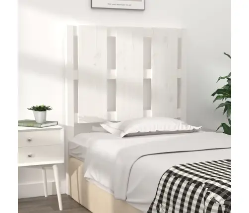 Gultas Galvgalis, Balts, 80,5X4X100 Cm, Priedes Masīvkoks Vidaxl
