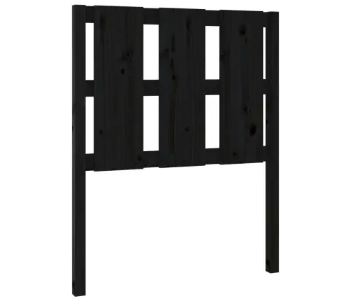 Gultas Galvgalis, Melns, 80,5X4X100 Cm, Priedes Masīvkoks Vidaxl