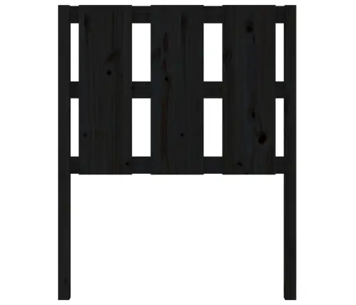 Gultas Galvgalis, Melns, 80,5X4X100 Cm, Priedes Masīvkoks Vidaxl