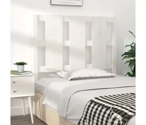 Lovos Galvūgalis, Baltas, 95,5X4X100cm Pušies Medienos Masyvas