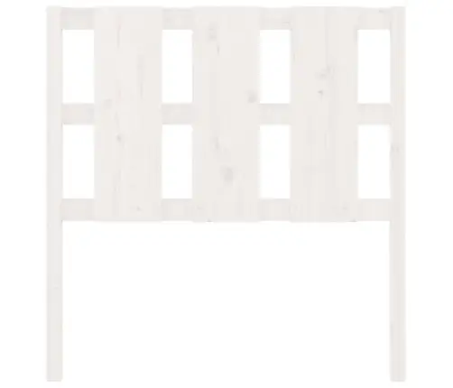 Lovos Galvūgalis, Baltas, 95,5X4X100cm Pušies Medienos Masyvas