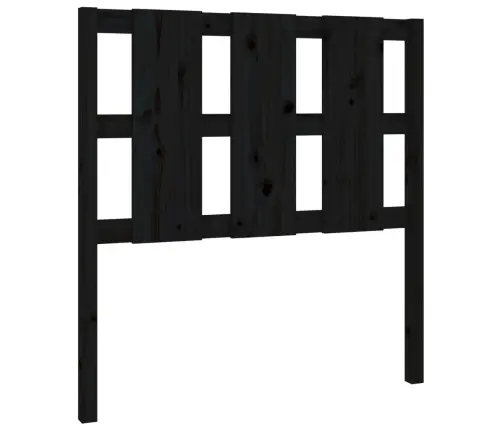 Lovos Galvūgalis, Juodas, 95,5X4X100cm Pušies Medienos Masyvas Lovos Galvūgalis, Juodas, 95,5X4X100cm Pušies Medienos Masyvas