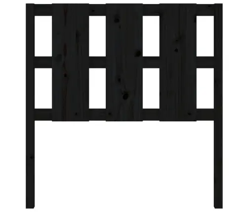 Lovos Galvūgalis, Juodas, 95,5X4X100cm Pušies Medienos Masyvas Lovos Galvūgalis, Juodas, 95,5X4X100cm Pušies Medienos Masyvas