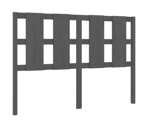 Gultas Galvgalis, Pelēks, 125,5X4X100 Cm, Priedes Masīvkoks Vidaxl