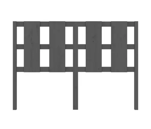 Gultas Galvgalis, Pelēks, 125,5X4X100 Cm, Priedes Masīvkoks Vidaxl