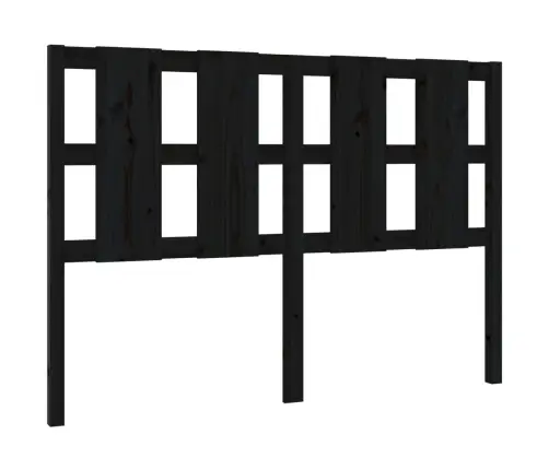 Gultas Galvgalis, Melns, 125,5X4X100 Cm, Priedes Masīvkoks Vidaxl